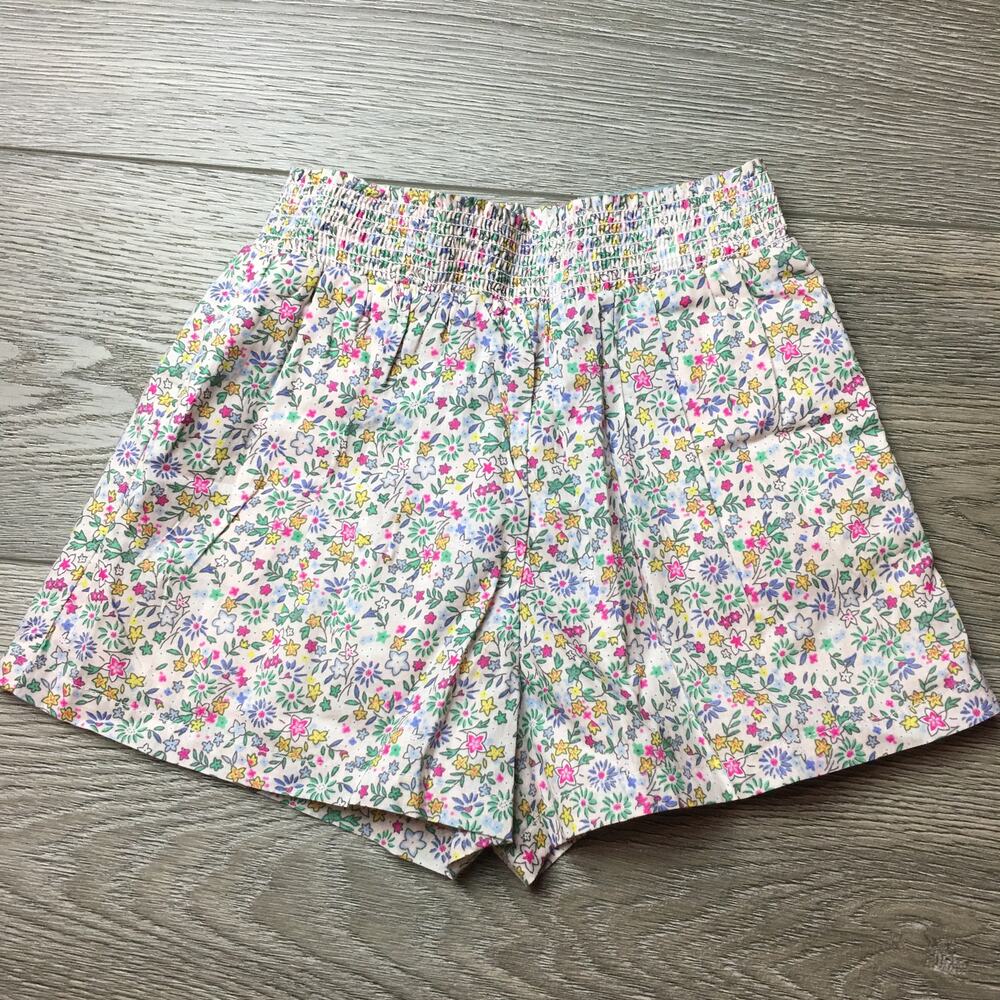 New Baby Gap Floral Waistband Pull Up Shorts 5 T Girl